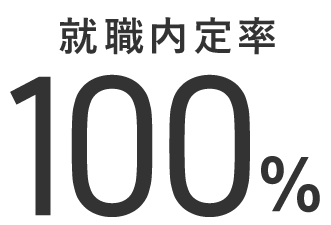 就職内定率100%